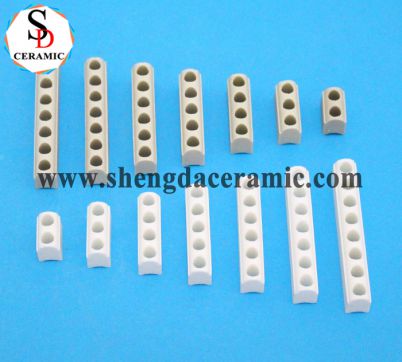 8 Holes Yellow White Steatite Ceramic Strip for Band Heater