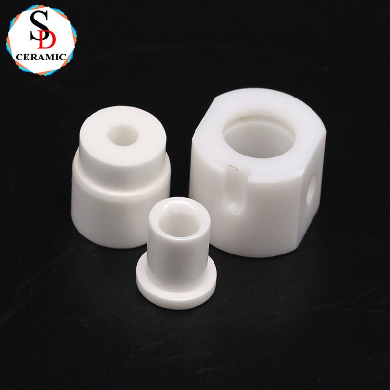 Customized High Polish Zirconia Ceramic Bushing Eyelets White Zro2 Ceramic Components