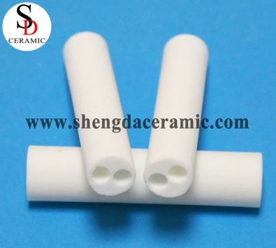 Alumina Ceramic Double Bore Tube for Thermocouple