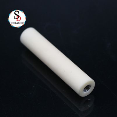 High Precision Customized 95% Alumina Ceramic Tube Rod with Helicoil Insert