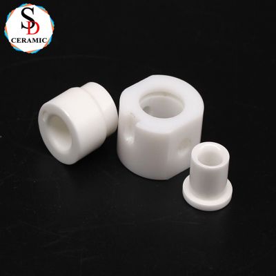Customized High Polish Zirconia Ceramic Bushing Eyelets White Zro2 Ceramic Components
