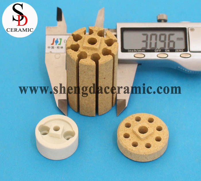 OD 30mm Cordierite Ceramic Insulator for Bobbin Heater