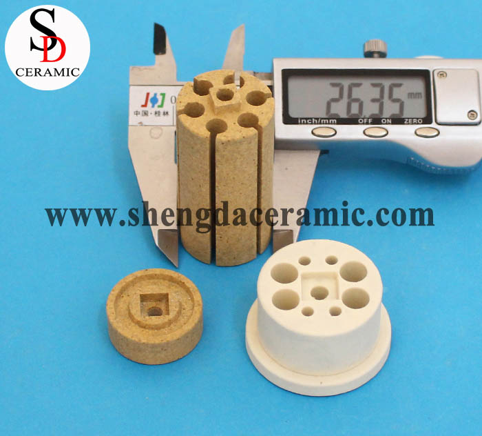 OD 25mm Cordierite Ceramic Insulator for Bobbin Heater