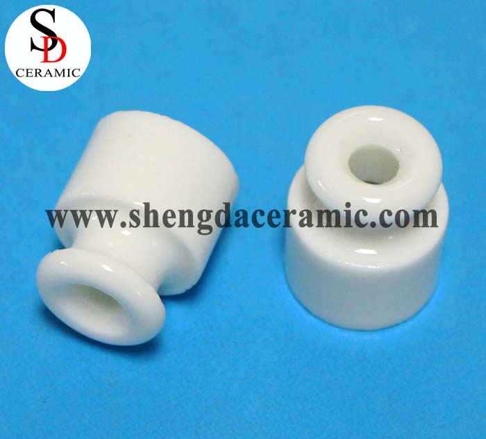 White Small Porcelain Insulators/Brown Ceramic Insulator For Twist Cable Wall