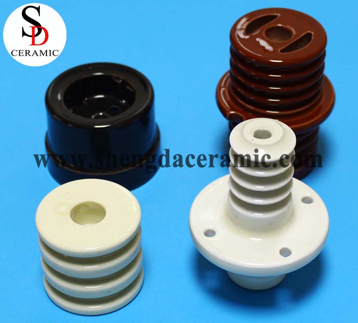 Hot Sale Brown/White Color Electrical Porcelain Insulator