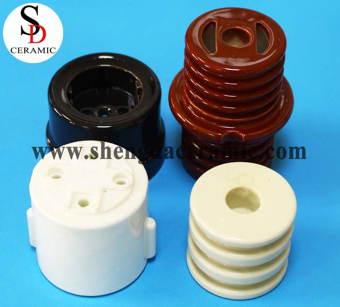 High Voltage Brown Porcelain Strain Insulators