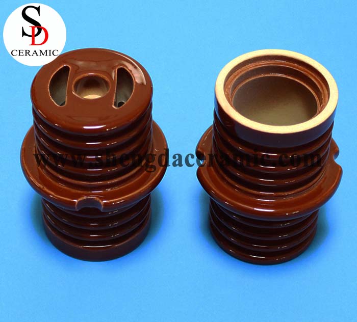 High Voltage Brown Porcelain Strain Insulators