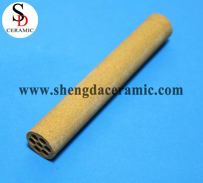 6 Holes Refractory Cordierite Ceramic Pipe