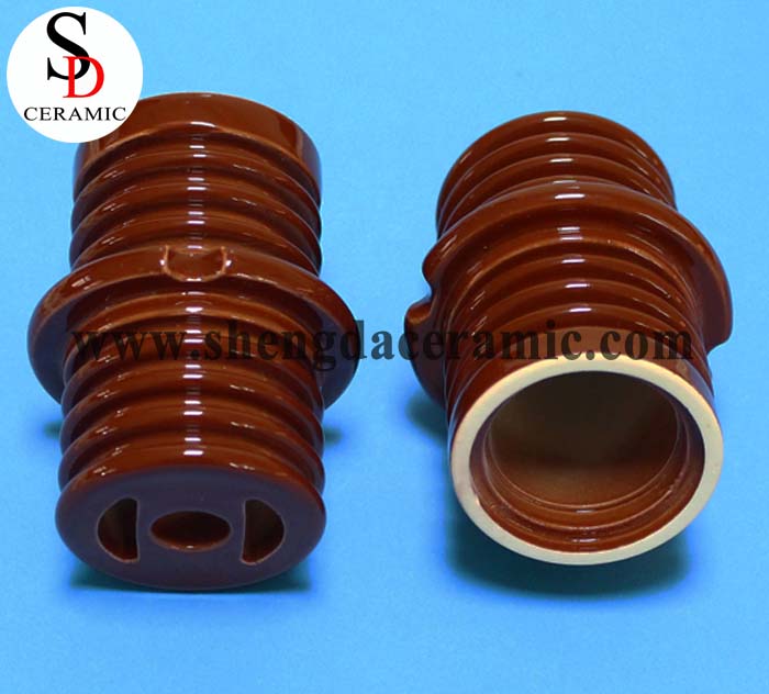 Hot Sale Brown/White Color Electrical Porcelain Insulator