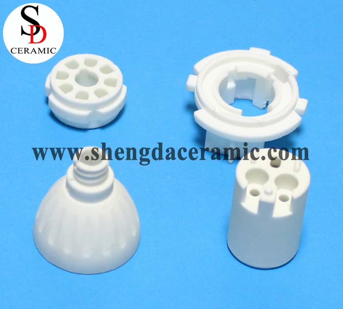 Ceramic Manufacturer Glazed Alumina Ceramics LED Lamp Holder